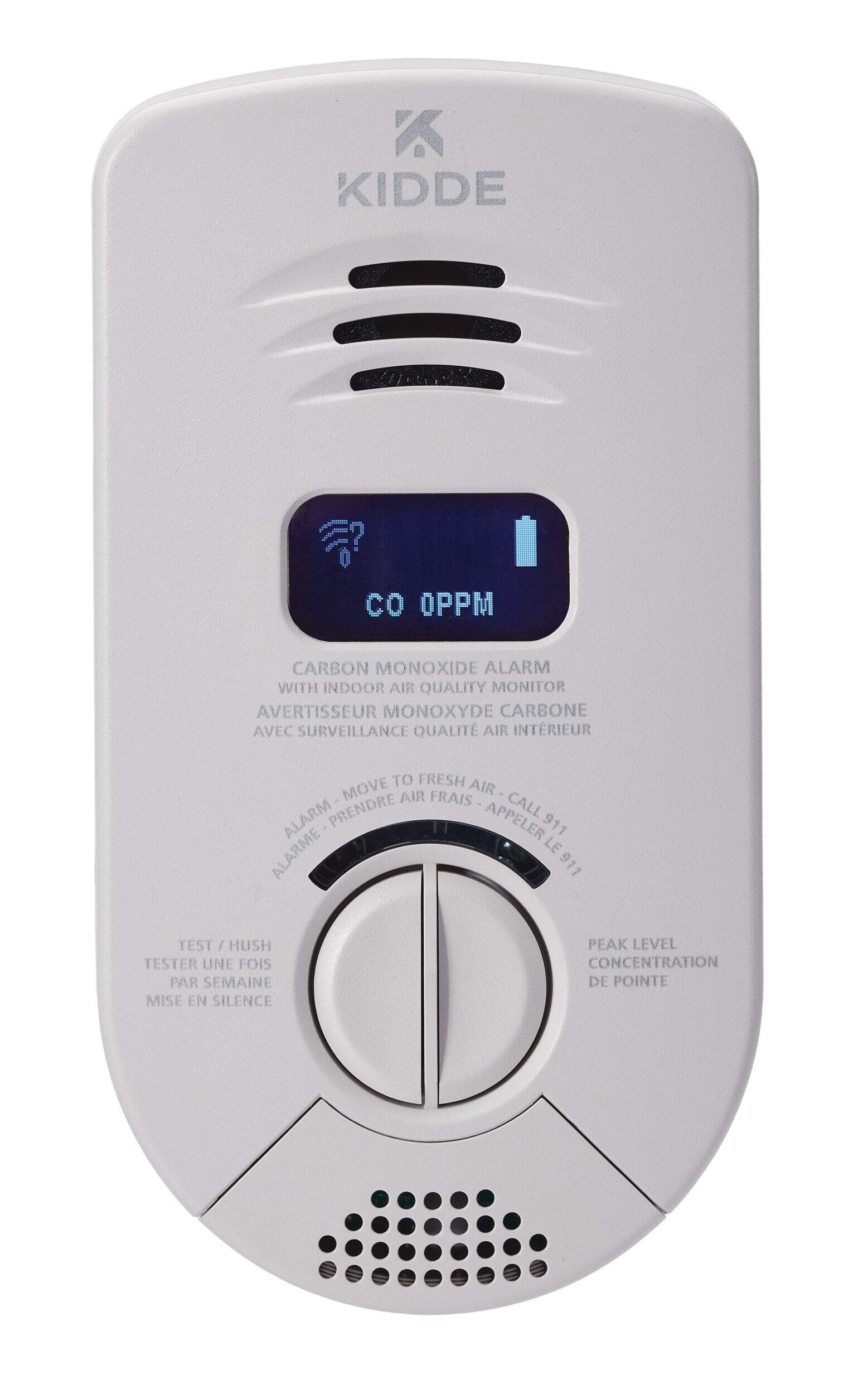 Kidde Smart Carbon Monoxide Plug-In Alarm with Indoor Air Quality Monitor Front_Flat