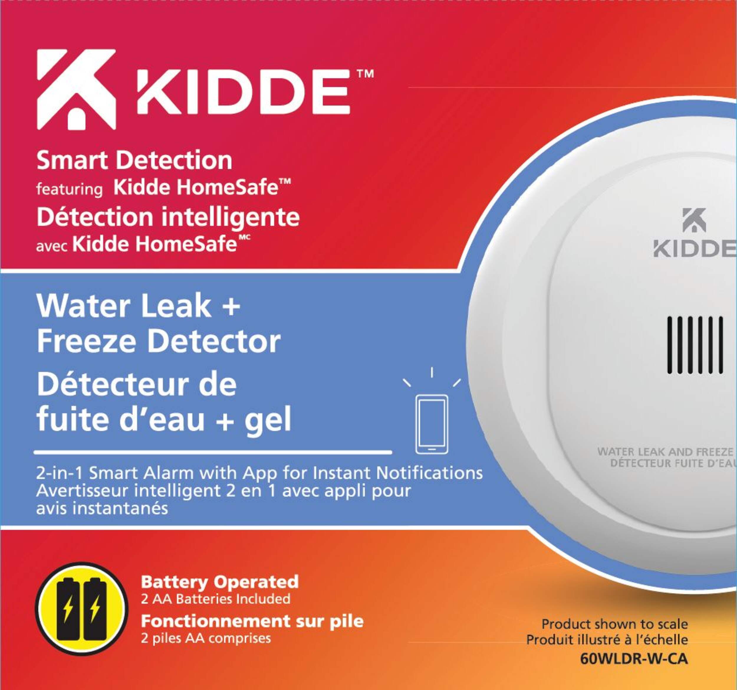 Kidde Smart BatteryPowered Water Leak Detector w/ App Capability