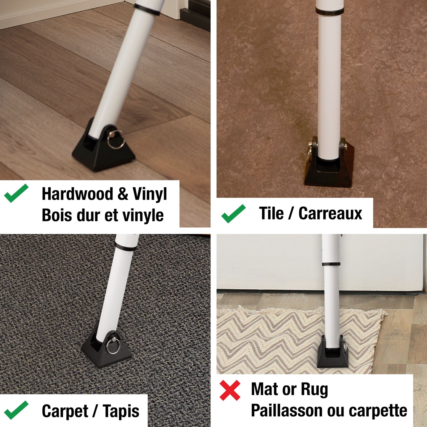 Barre de sécurité pliante et compacte pour porte Master Lock Canadian