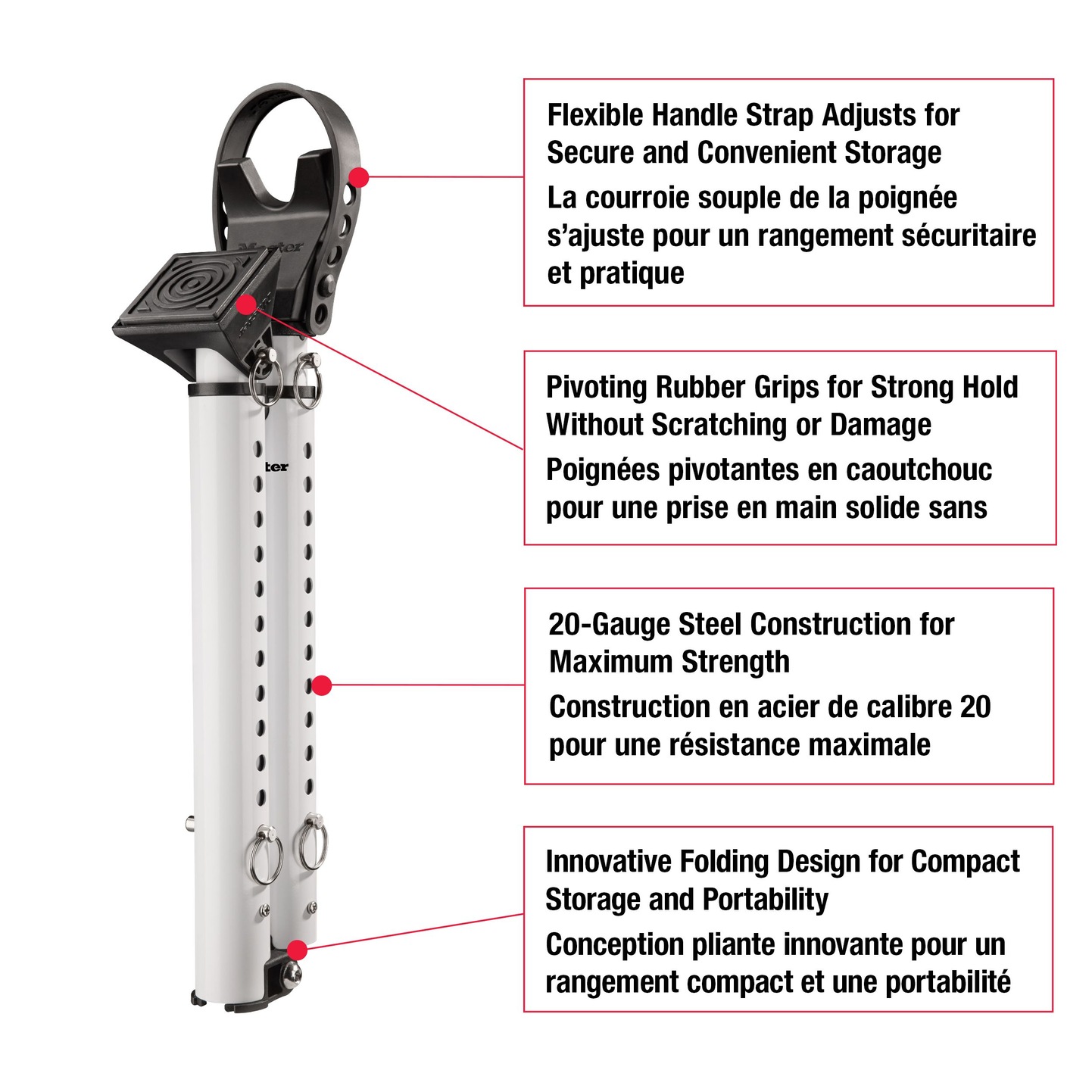 Barre de sécurité pliante et compacte pour porte Master Lock Canadian