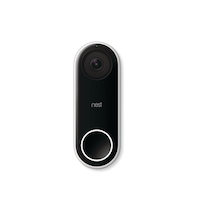 Google Nest Hello Smart Wi-Fi Video Doorbell, Black Front_Flat