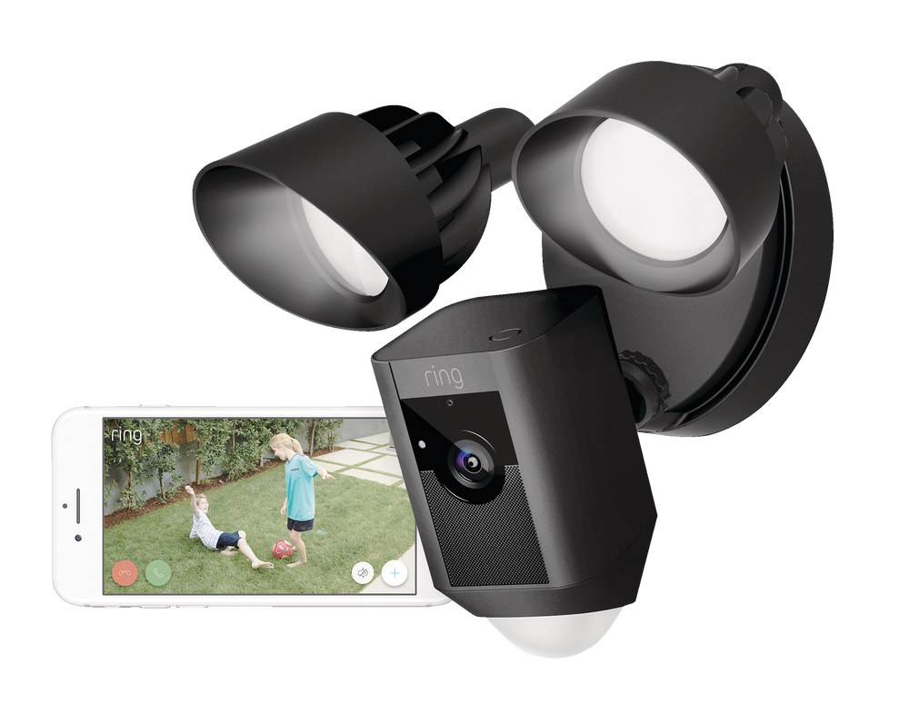 Ring Floodlight MotionActivated Outdoor Security Camera, Black