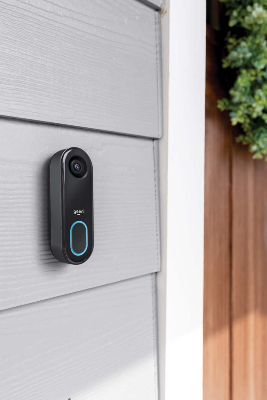 Geeni 1080p Smart Wi Fi Camera Doorbell Black Canadian Tire