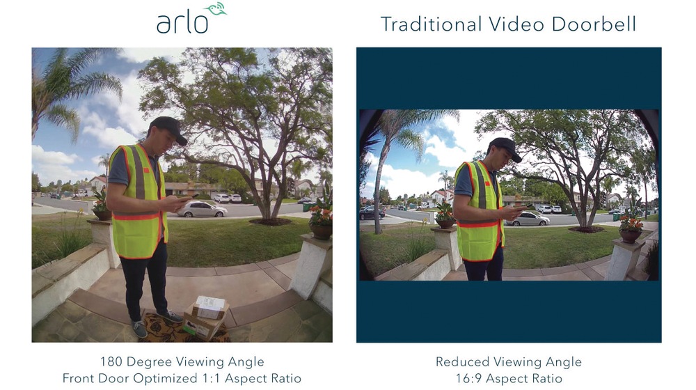 Arlo Wifi Video Camera Doorbell, Black Canadian Tire