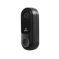 Globe Electric 1080p Electric Hardwired Smart Wi-Fi Video Doorbell, Black
