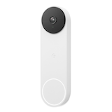 Google Nest Battery-Operated Wi-Fi Video Doorbell, White Front_Angled_Left