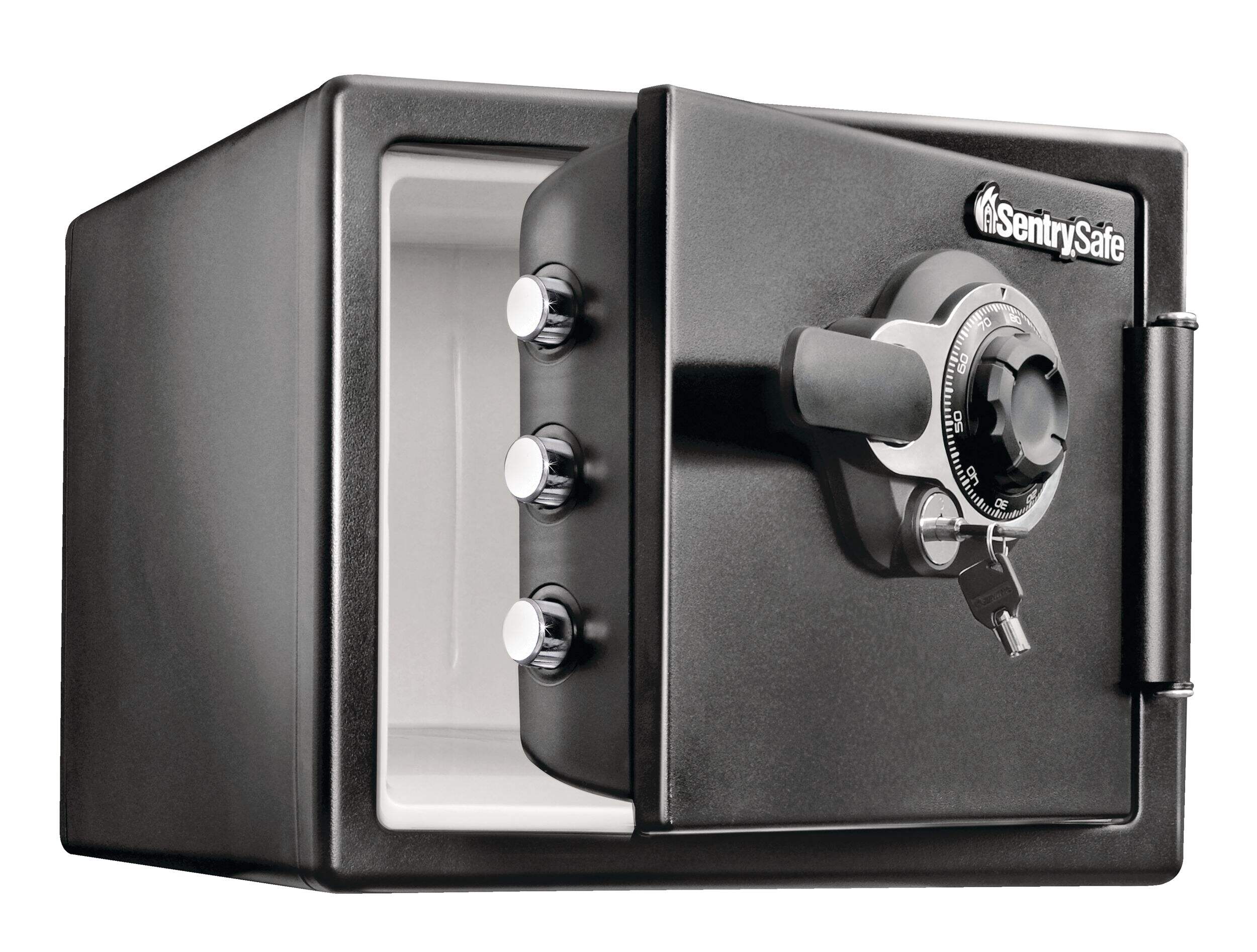 Coffre-fort ignifuge en acier avec cadenas à combinaison SentrySafe, petit, 23 L, noir Front_Three_Fourths_Angled_Right