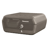 SentrySafe Fire and Water-Resistant Chest Safe Box With Key Lock, 10.2-L, Black Front_Angled_Left