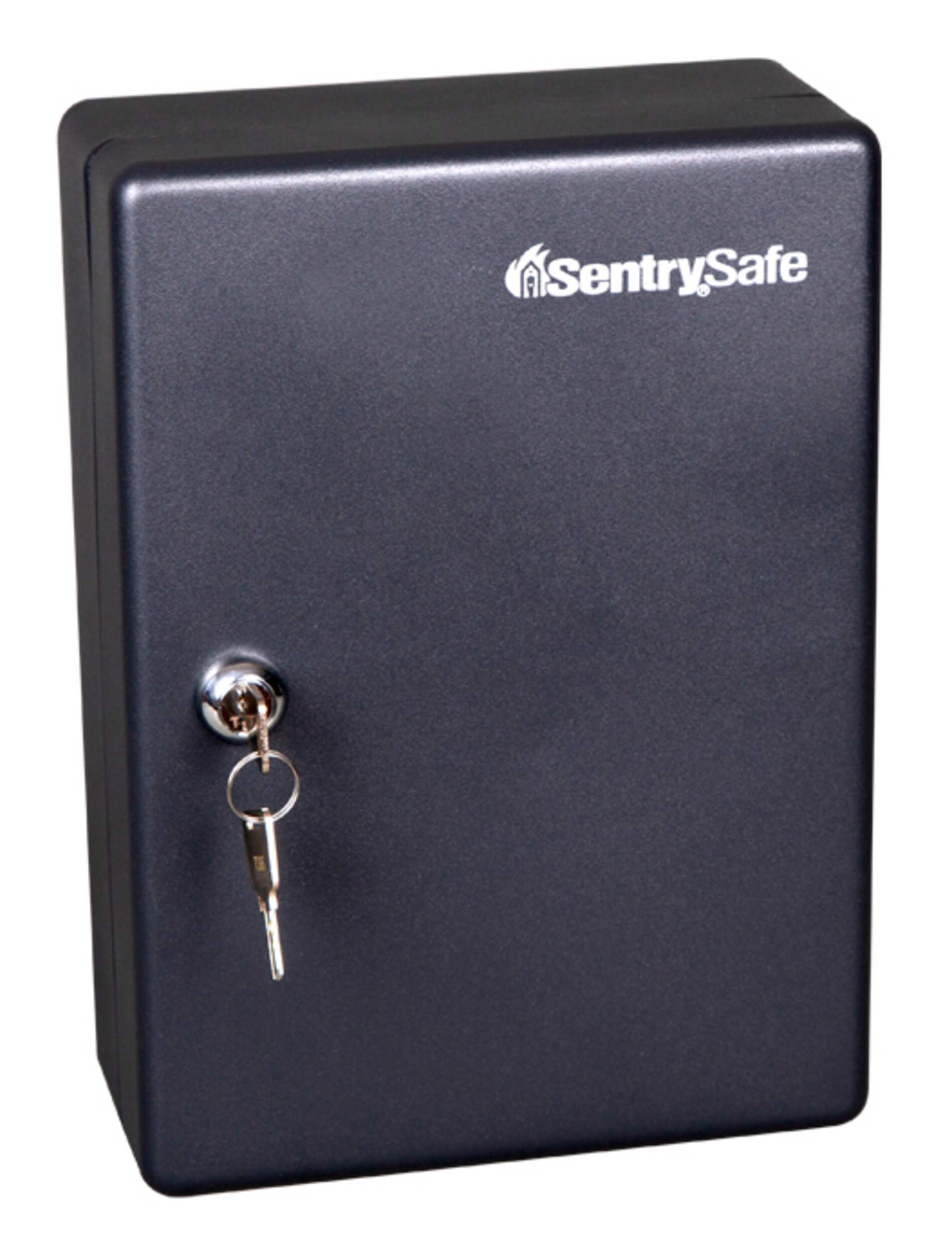 SentrySafe Small Security Key Lock Box, Holds 25 Keys, Black Front_Angled_Right
