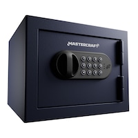 Mastercraft 0.5 Cu-Ft Anti-theft Fireproof Safe with Bolt Down Kit, Navy Blue Front_Angled_Right