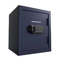 Mastercraft 1.0 Cu-Ft Anti-theft Fireproof Safe with Bolt Down Kit, Navy Blue Front_Angled_Right