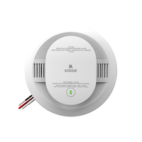 Avertisseur de fumée et de monoxyde de carbone câblé vocal sans tracas de 120 V Kidde avec pile scellée de 10 ans et alertes vocales Front_Flat