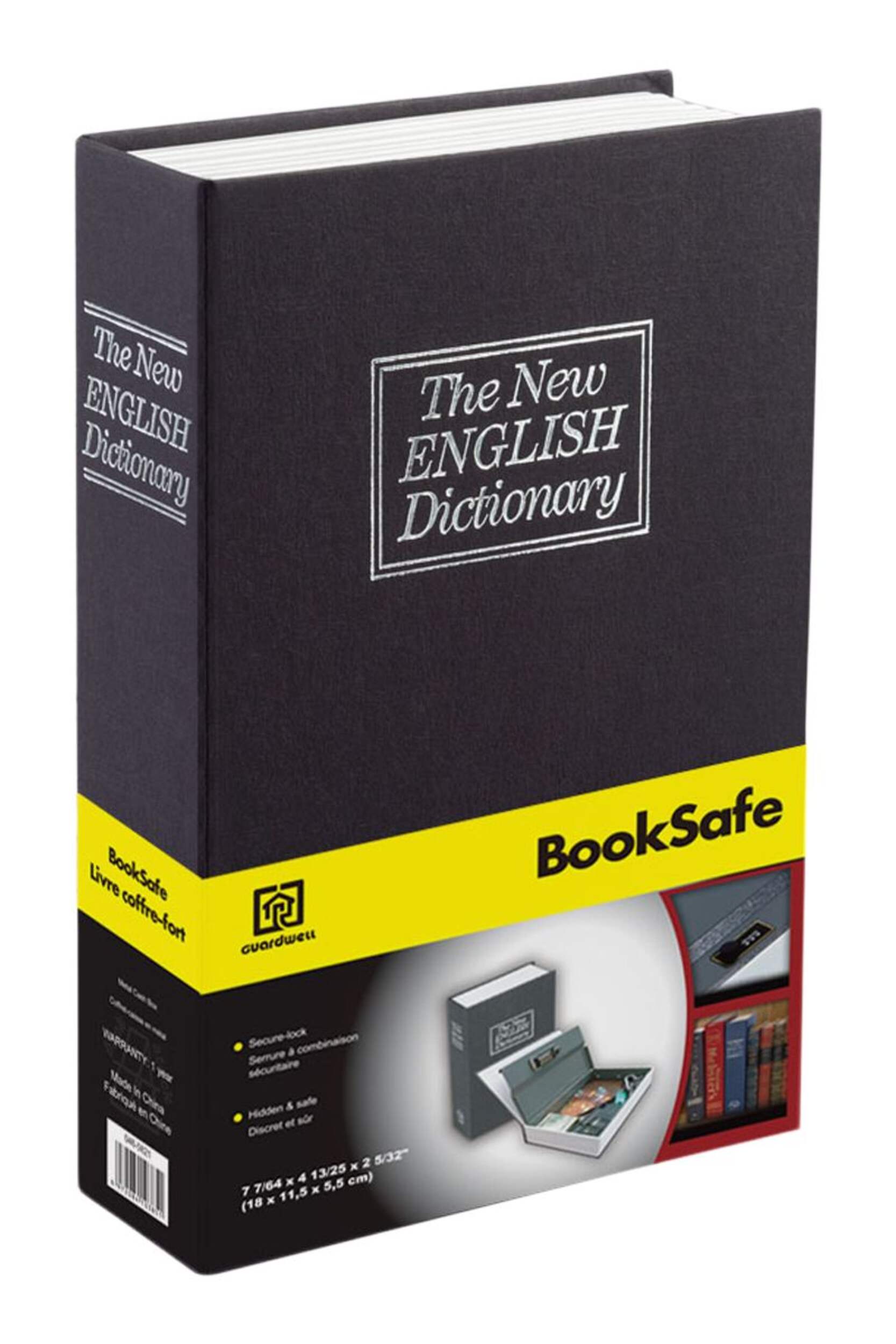 Safewell Dictionary Diversion Book Safe with Combination Lock Front_Angled_Right