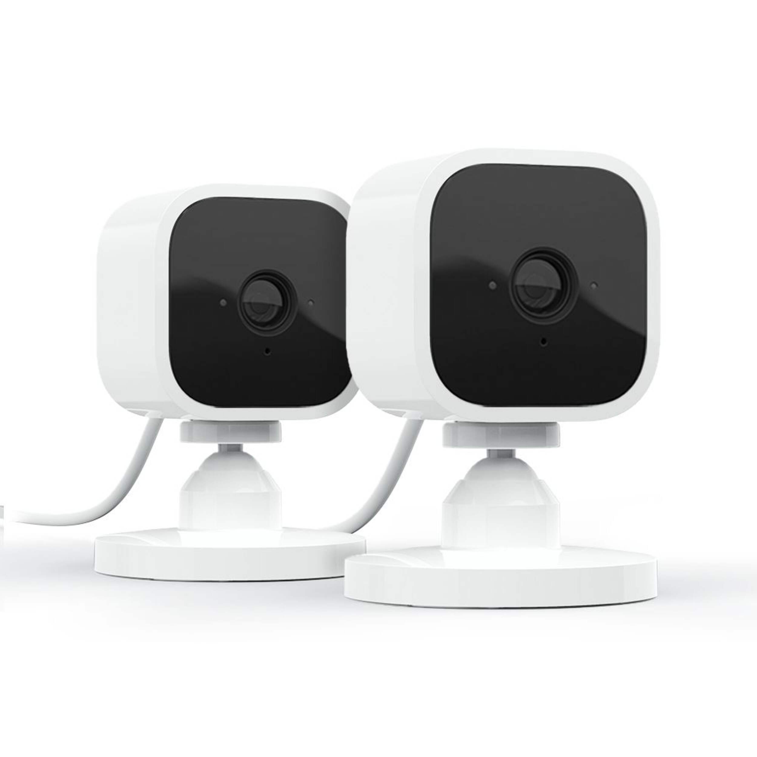 Blink Mini 1080p HD Indoor Smart Security Camera, White Front_Three_Fourths_Angled_Right