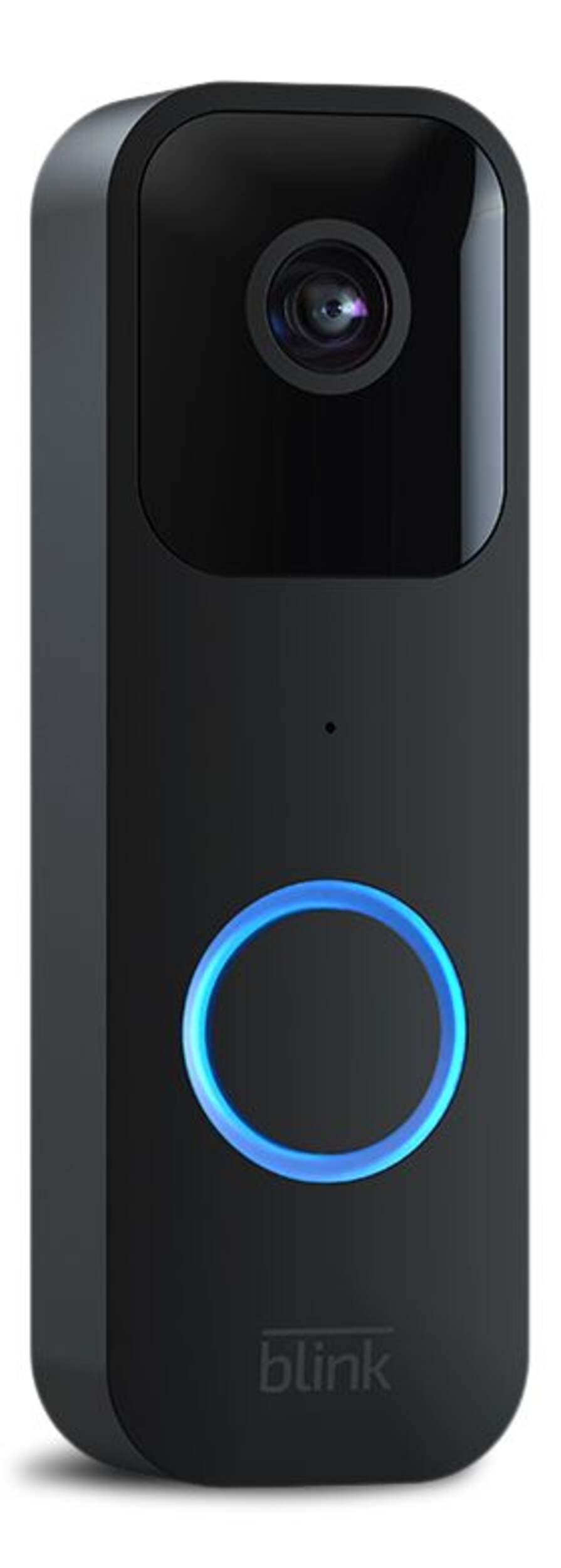 Amazon Blink 1080p HD Doorbell Camera, Black Front_Angled_Right