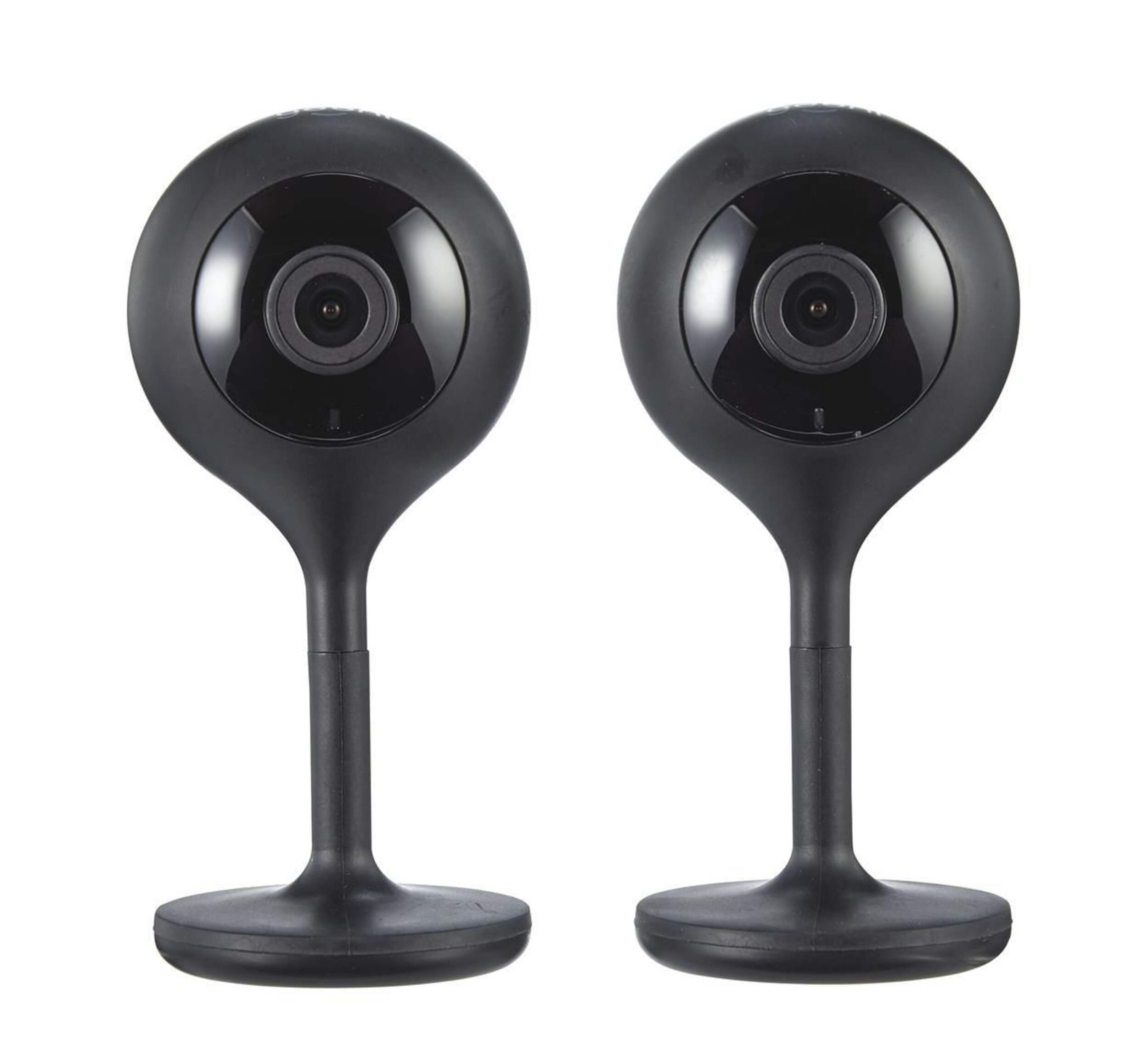 Geeni Look 720p Smart Wi-Fi Home Security Camera, 2-pk, Black Front_Flat