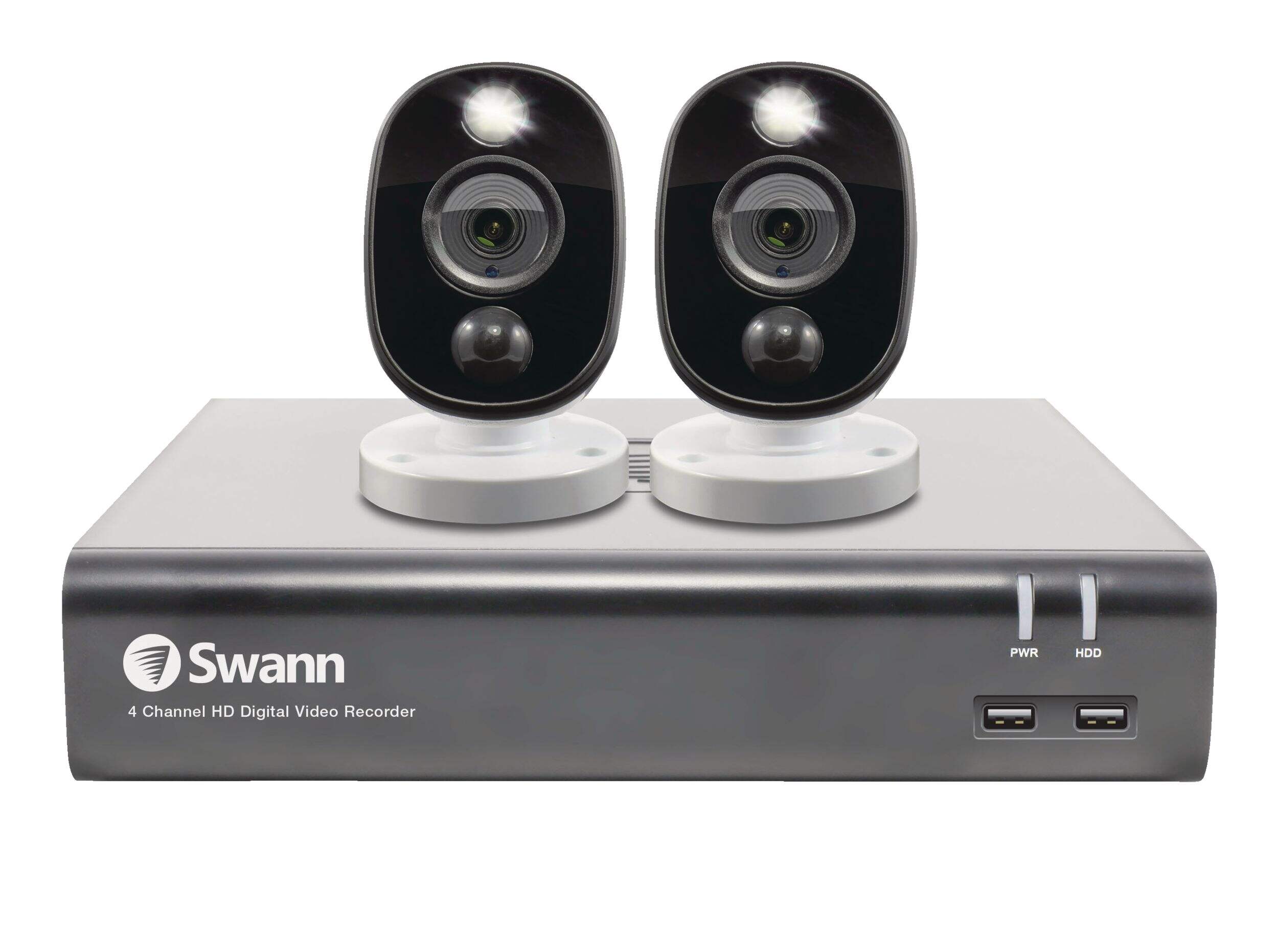 Swann 1080p Full HD 4Channel DVR Security Camera System, 2pk, White