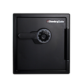 SentrySafe Fire and Water-Resistant Chest Safe Box With Combination Lock, 35-L, Black Front_Flat