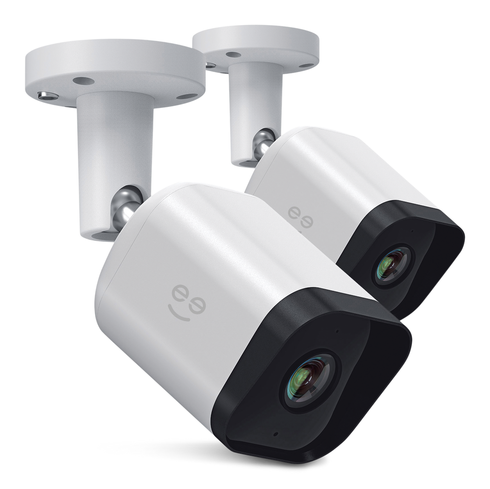 Geeni Hawk 3 1080p Smart WiFi Outdoor Security Camera, 2pk, White