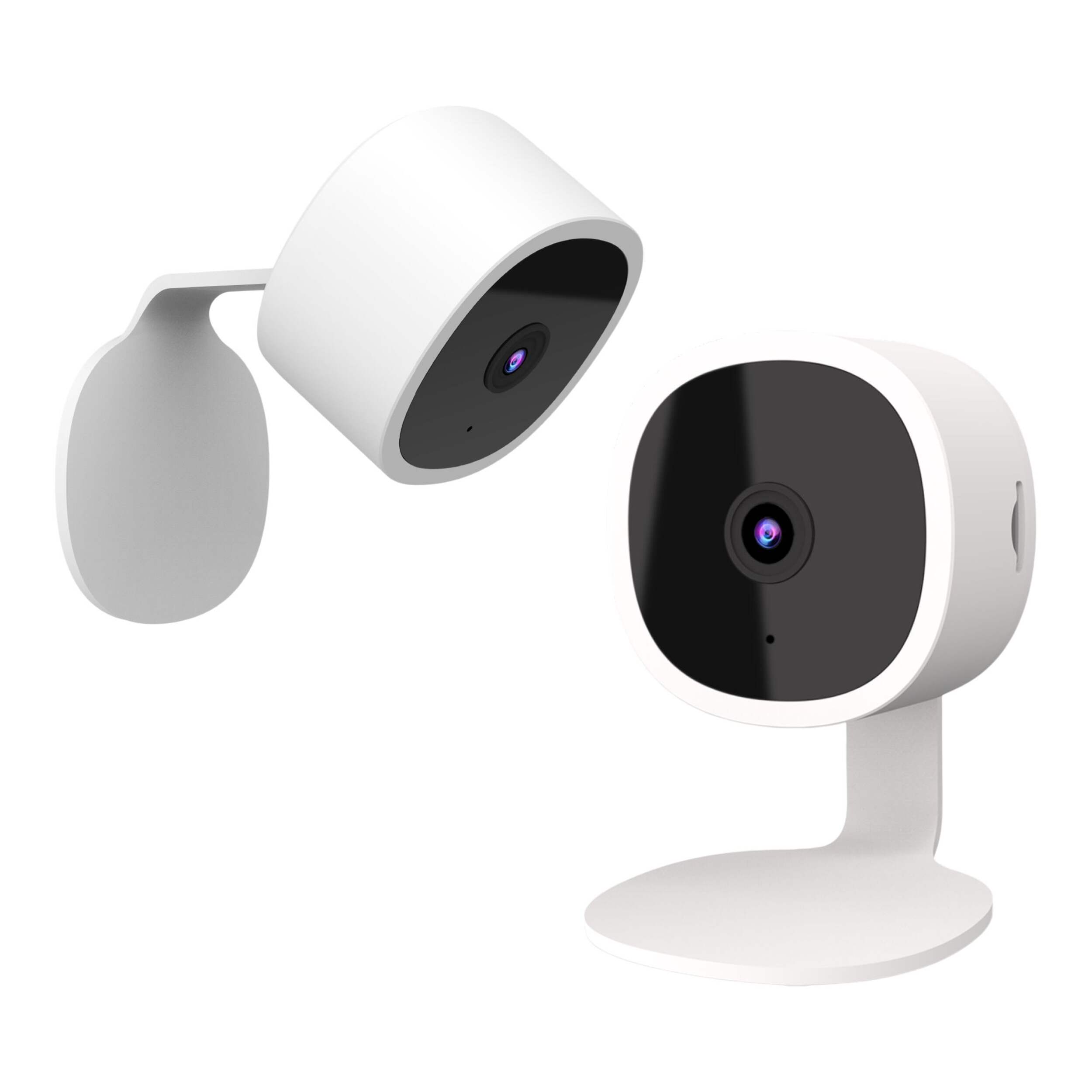 Geeni 2K Quad HD Smart Indoor Security Camera with 2-Way Audio & Night Vision, White, 2-pk Composite_or_Mixed