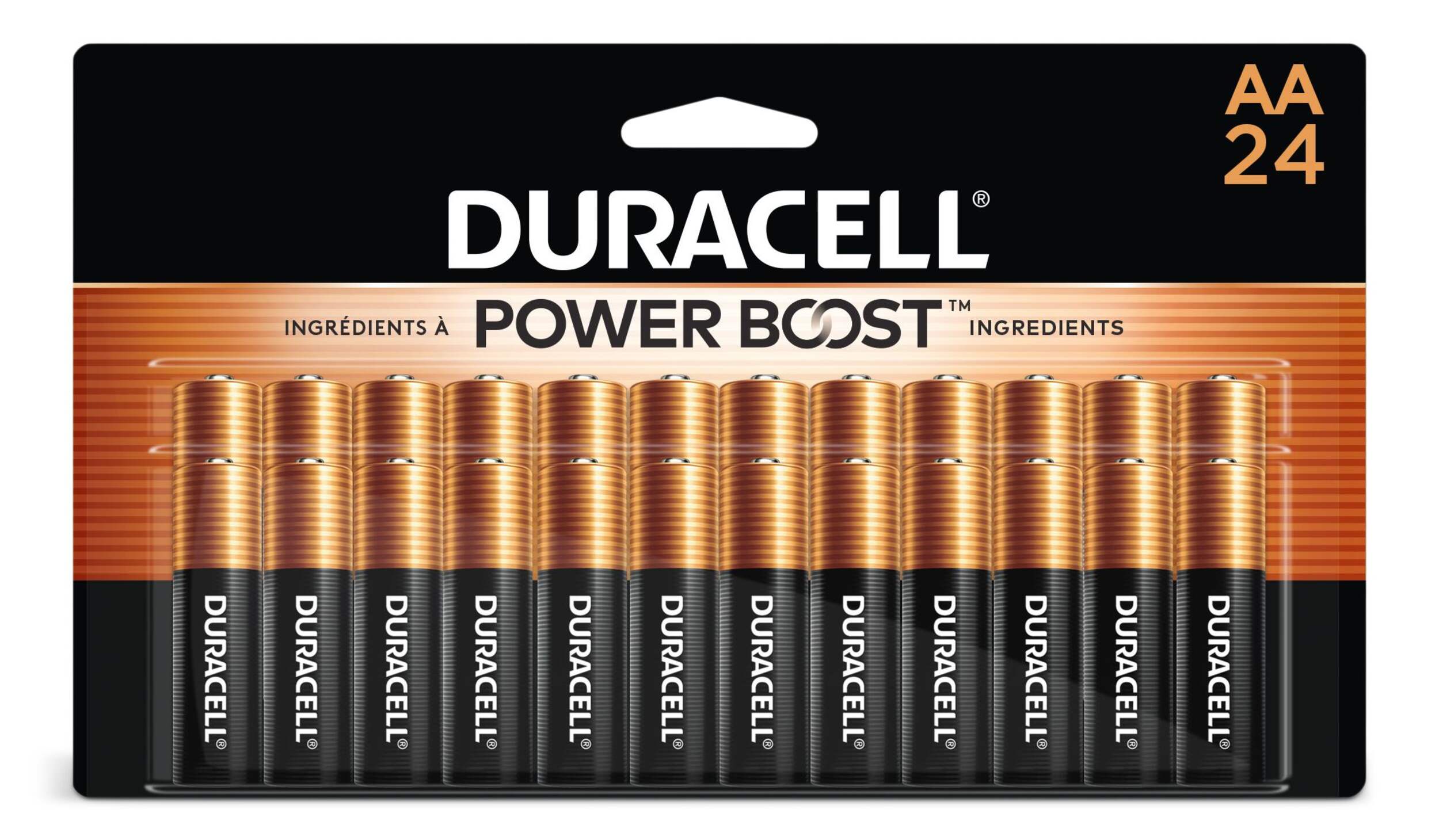 Duracell Coppertop AA Batteries, Alkaline, 24-pk Front_Flat