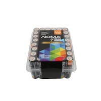 NOMA AAA Alkaline Batteries in Clam Shell Box, 48-pk Front_Elevated
