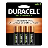 Duracell AA Rechargeable Batteries, 4-pk Front_Flat