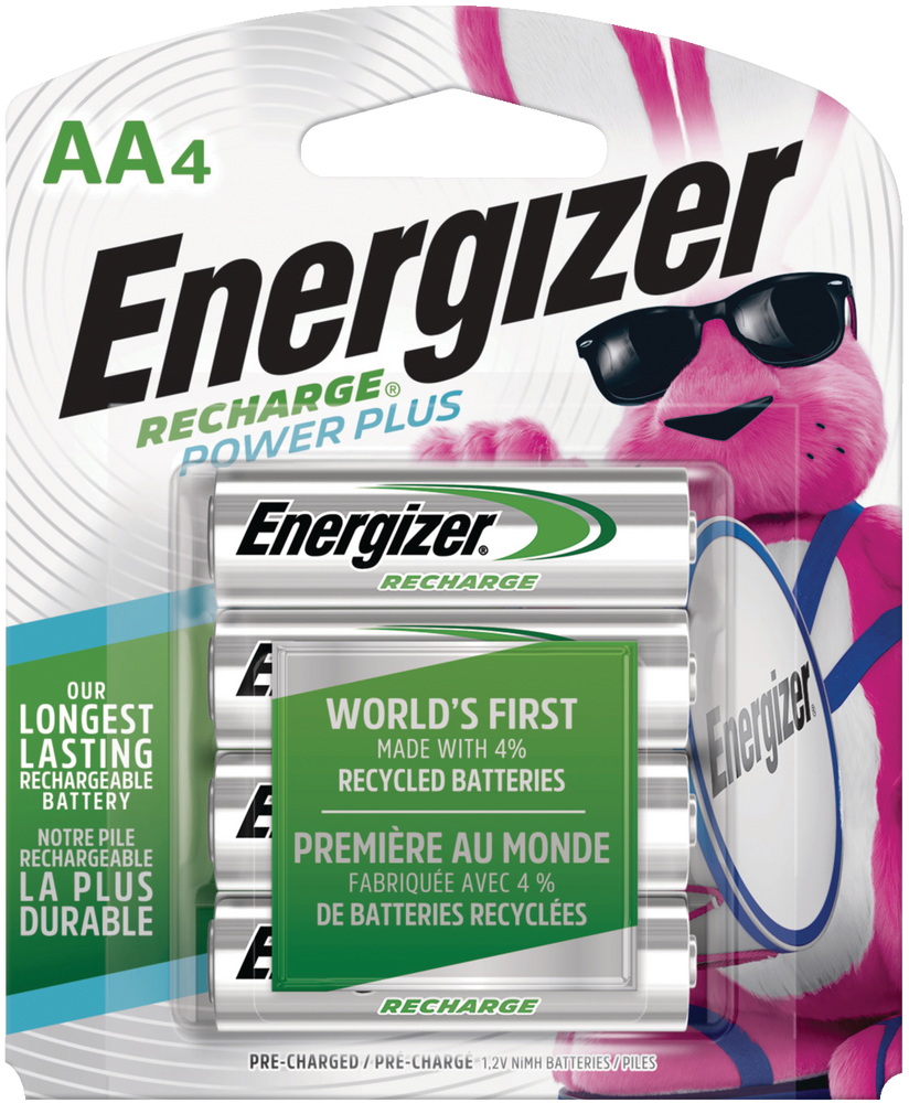 Energizer Recharge Plus Combo with Case, 6 AA and 4 AAA NiMH