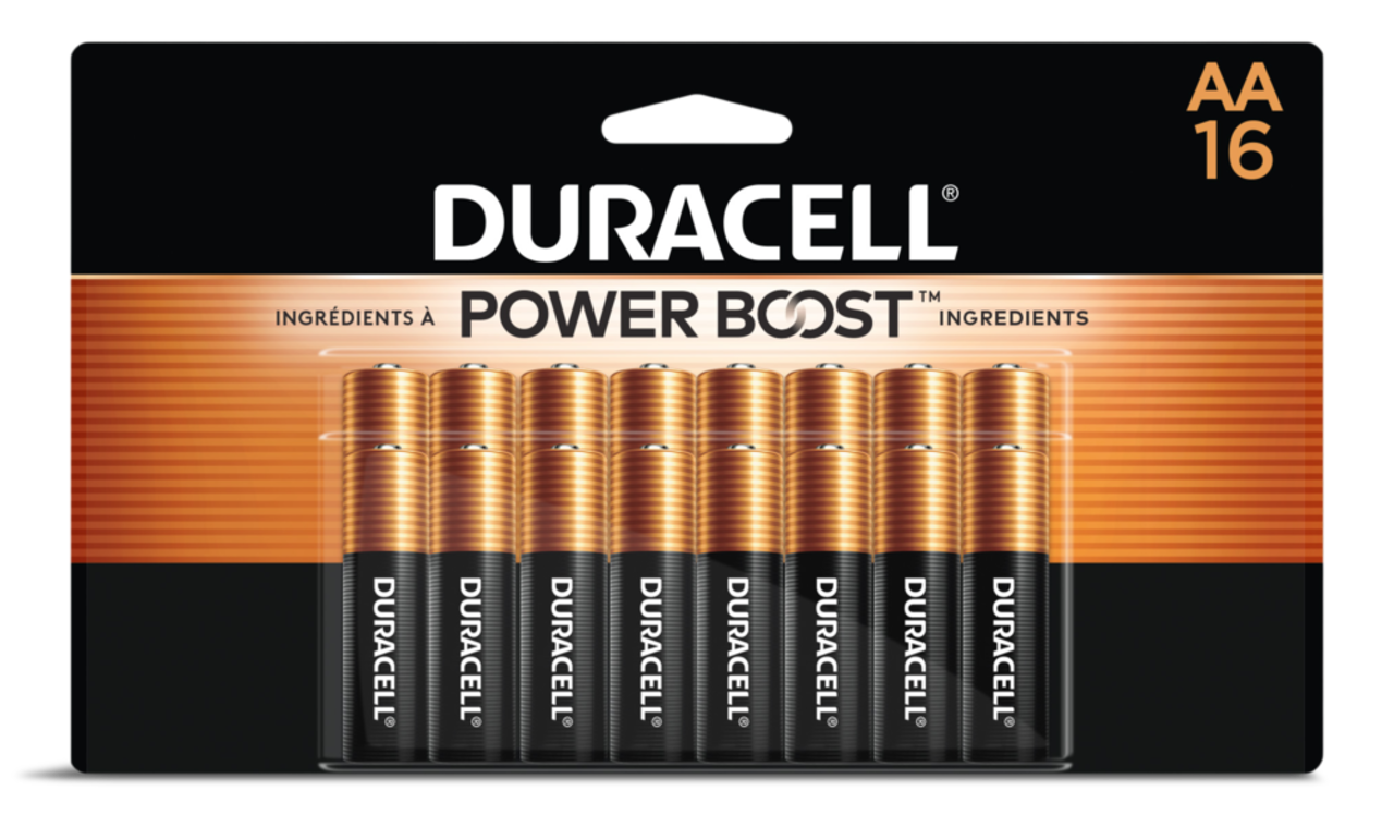Duracell Coppertop AA Alkaline Batteries, 16-pk