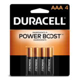 Piles AAA Duracell Coppertop, alcalines, paq. 4 Front_Flat