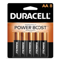 Duracell Coppertop AA Alkaline Batteries, All Purpose, 8-pk Front_Flat