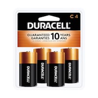 Duracell Coppertop C Alkaline Batteries, All Purpose, 4-pk Front_Flat
