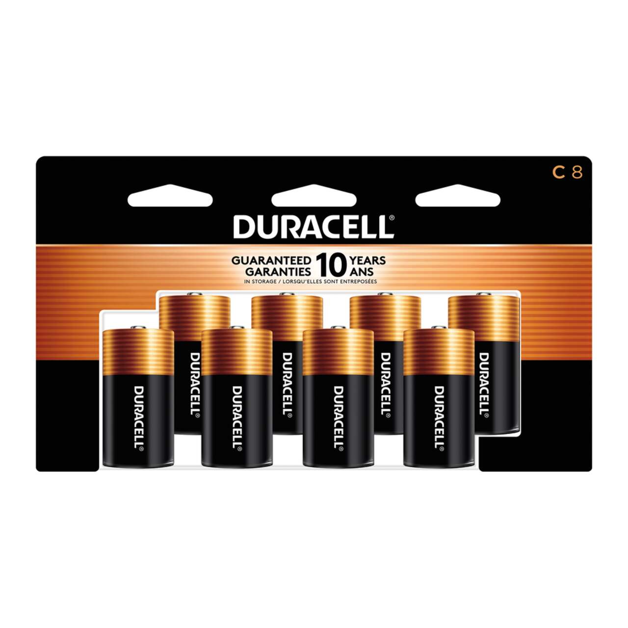 Duracell Coppertop C Batteries, Alkaline, 8-pk
