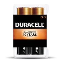 Duracell Coppertop D Alkaline Batteries, All Purpose, 8-pk Front_Flat