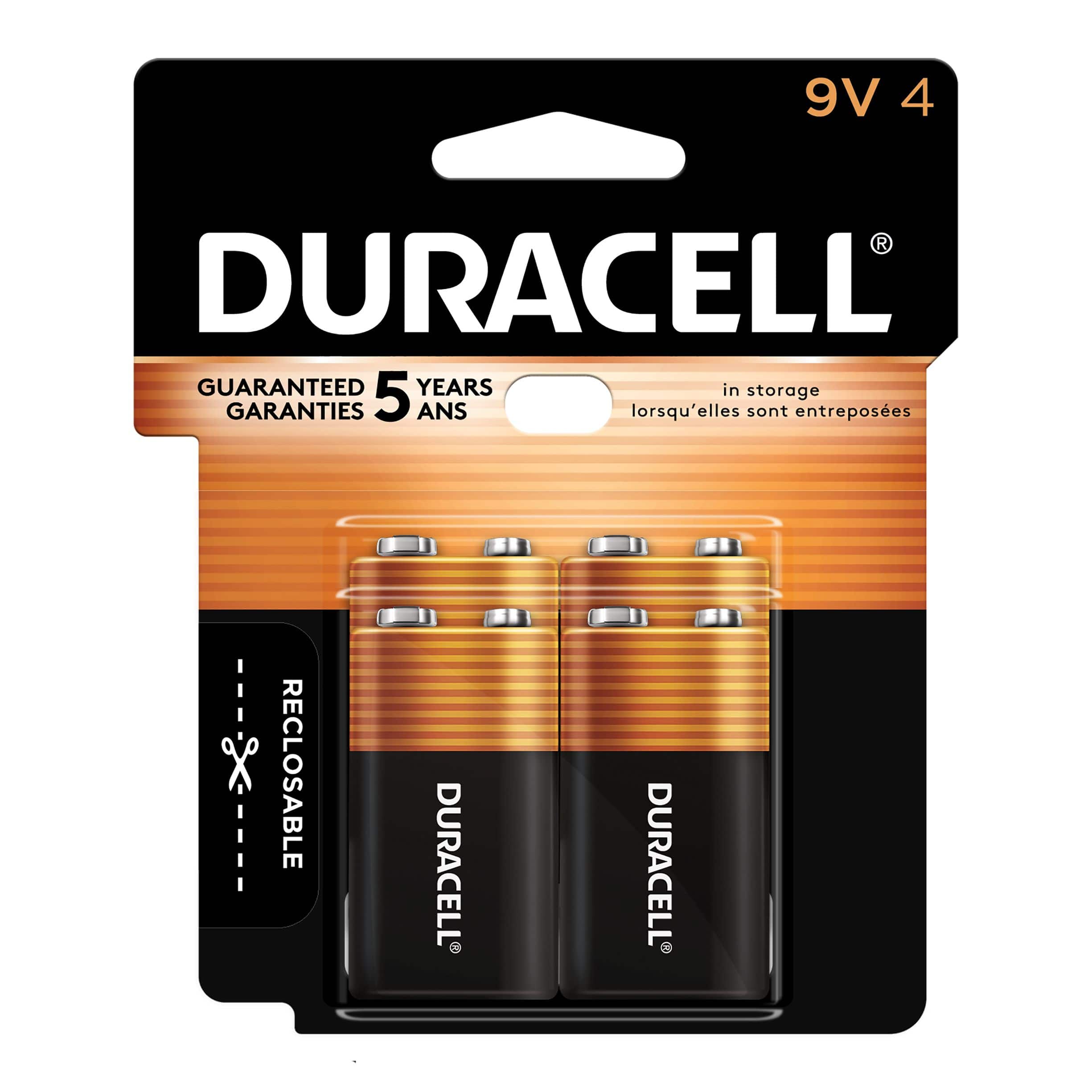 Duracell Coppertop 4 pk 9V 9 Volt Alkaline Batteries Canadian Tire