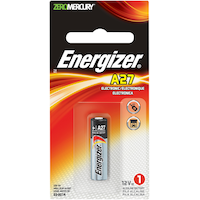 Energizer 1-pk A27 12V / 12 Volt Alkaline Battery for Garage Door Openers Front_Flat