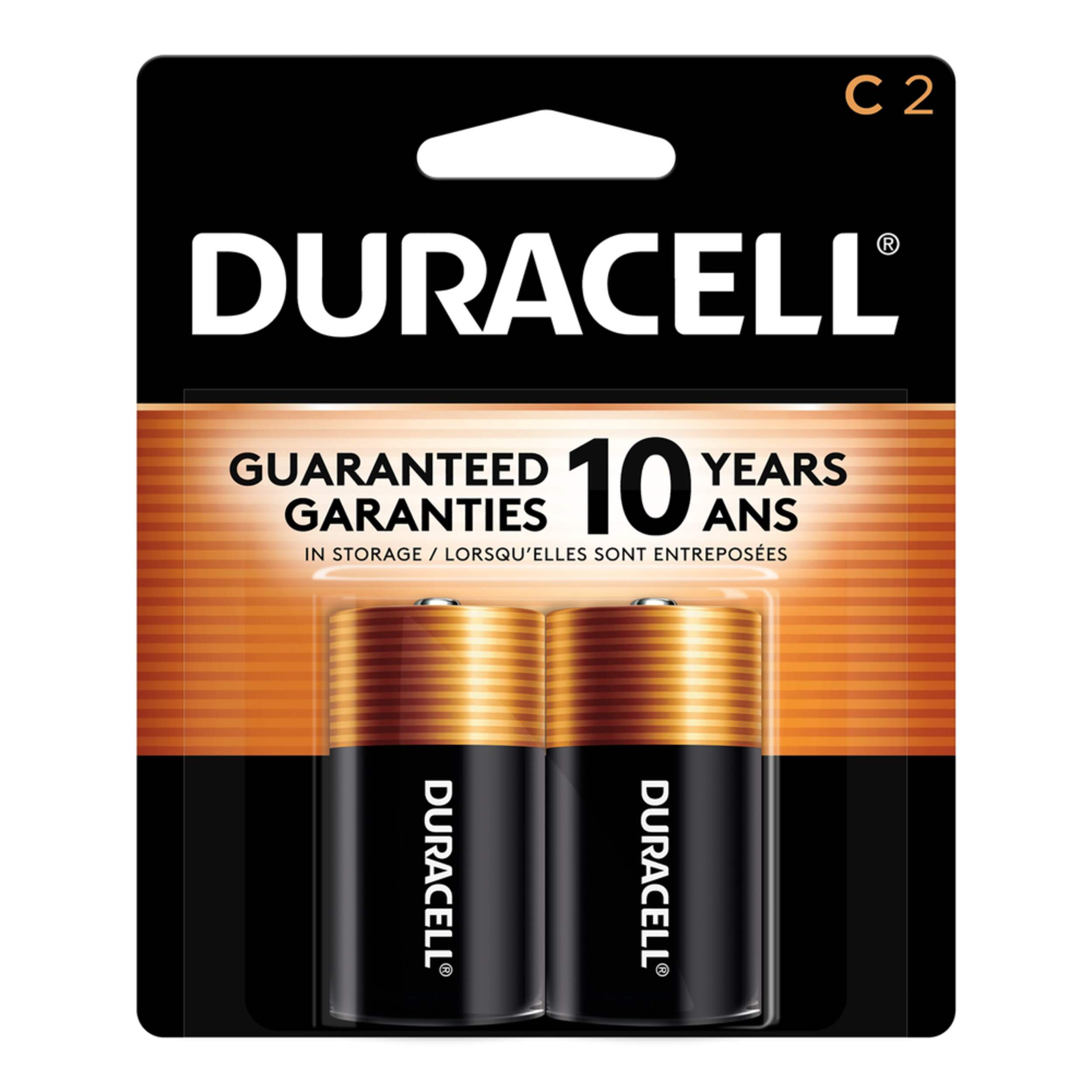 Duracell Coppertop AlkalineC Battery, 2-pk Front_Flat