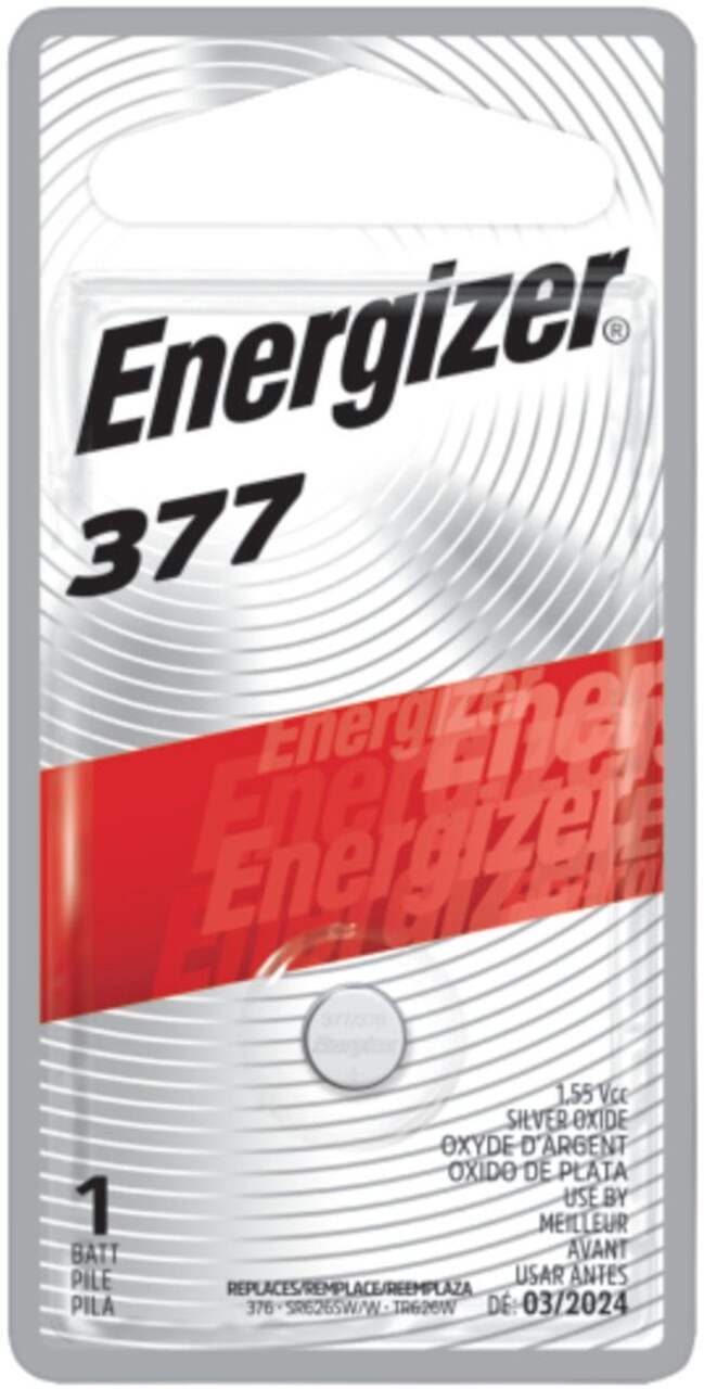 Energizer Silver Oxide 1-pk 377/376 SR626SW 1.5V / 1.5 Volt Button Cell  Watch Battery