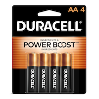 Duracell Coppertop AA Batteries, Alkaline, 4-pk Front_Flat