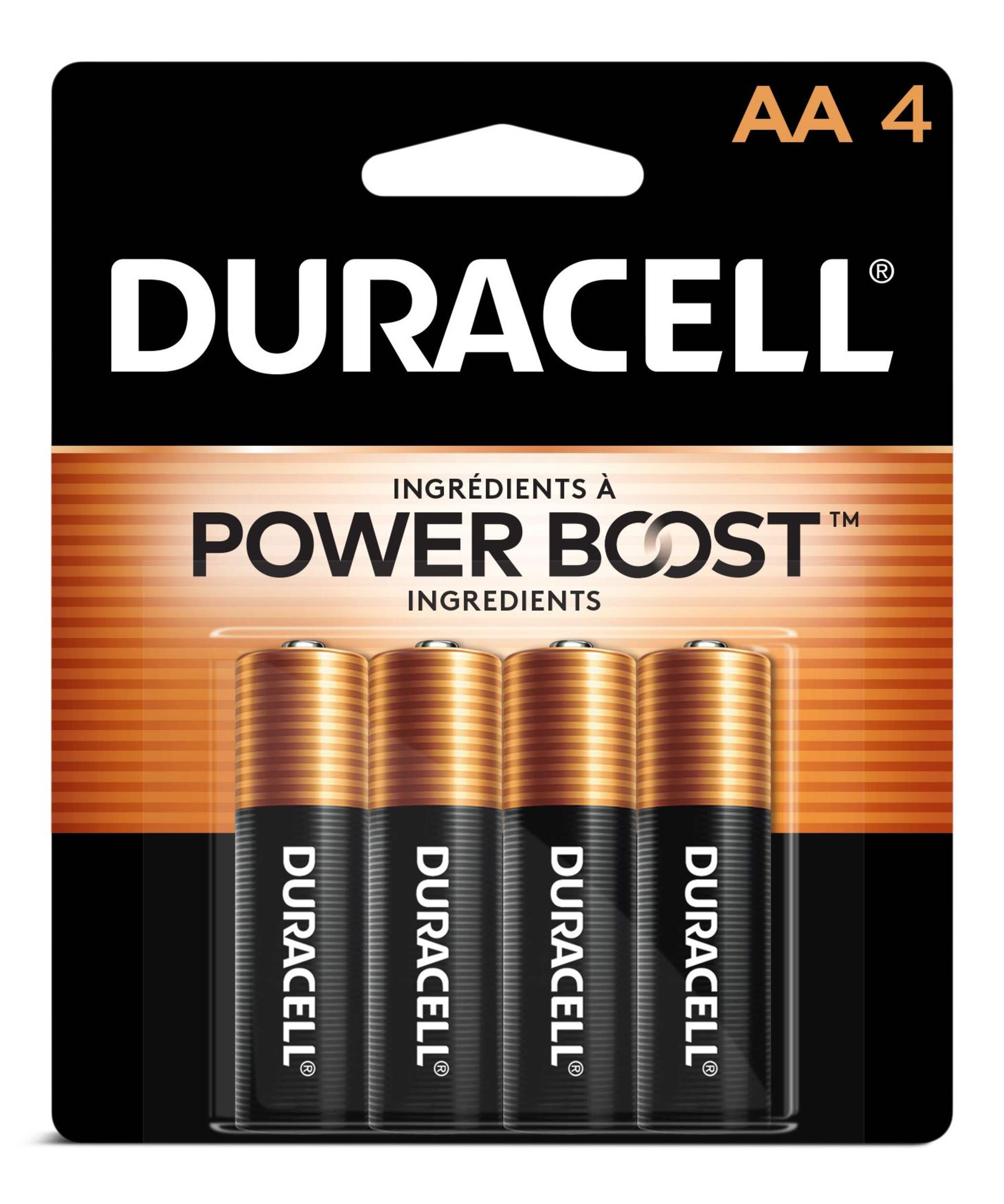 Piles AA Duracell Optimum, alcalines, paq. 4 Front_Flat