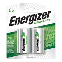 Energizer NH35BP-2 2-pk C NiMH Rechargeable Batteries, Pre-Charged, Long Lasting