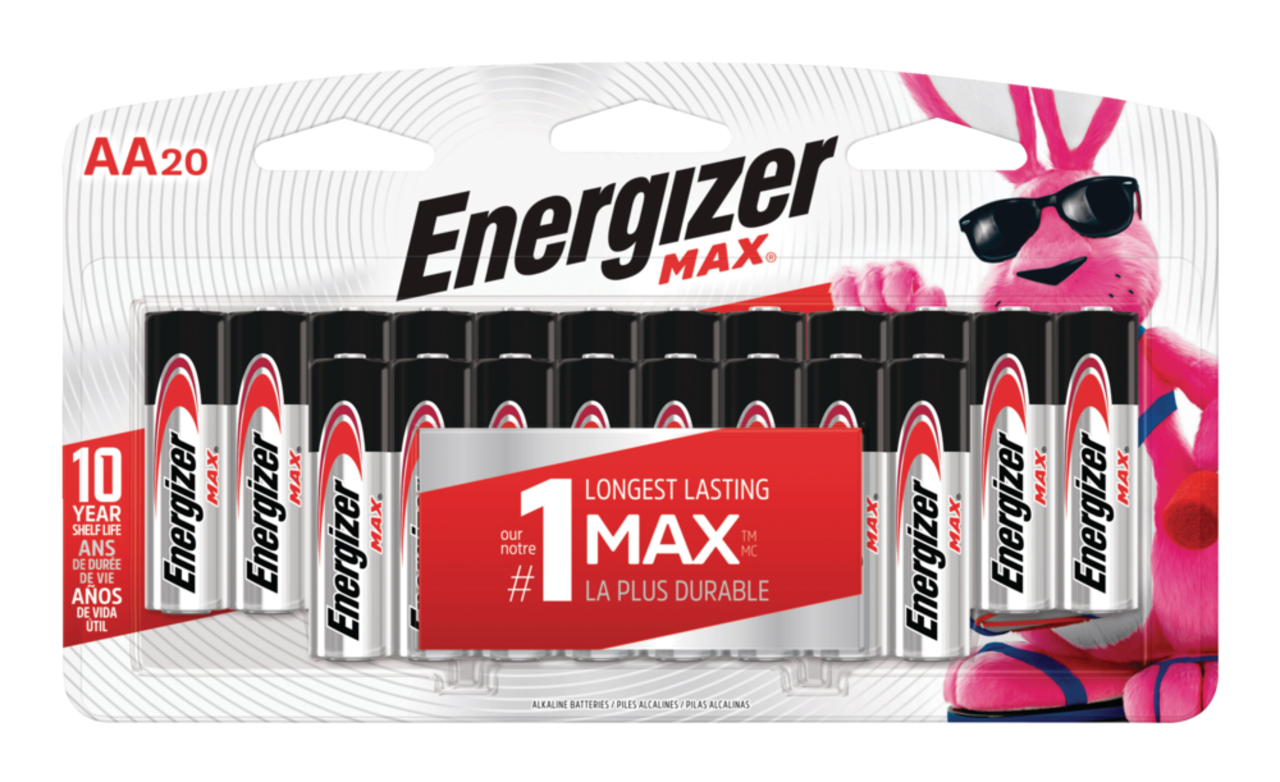Piles Energizer Max AA (Paquet de 20) - Canac