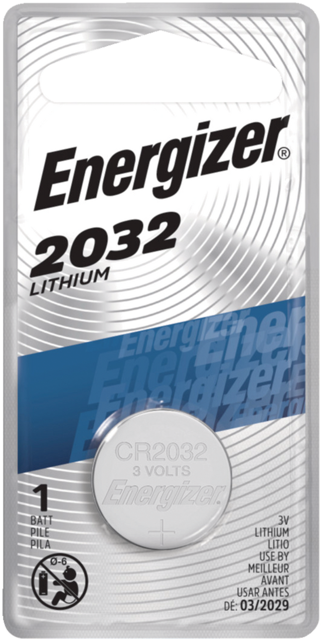 Energizer 1-pk CR2032 3V / 3 Volt Lithium Coin Cell Battery, Long Lasting