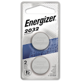Piles boutons au lithium CR2032 3V/3 volts Energizer, longue durée, paq. 2 Front_Flat