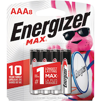 Energizer Max 8-pk AAA Alkaline Batteries, Long Lasting, All Purpose Front_Flat
