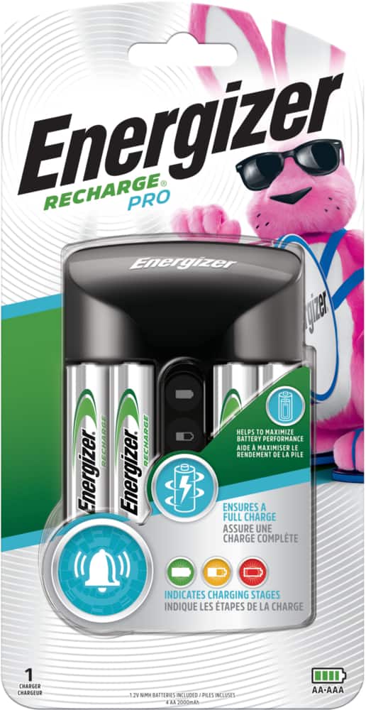 ENERGIZER Rechargeable AA (Double A) Batteries, 4 Pack