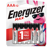 Energizer Max 12-pk AAA Alkaline Batteries, Long Lasting, All Purpose Front_Flat