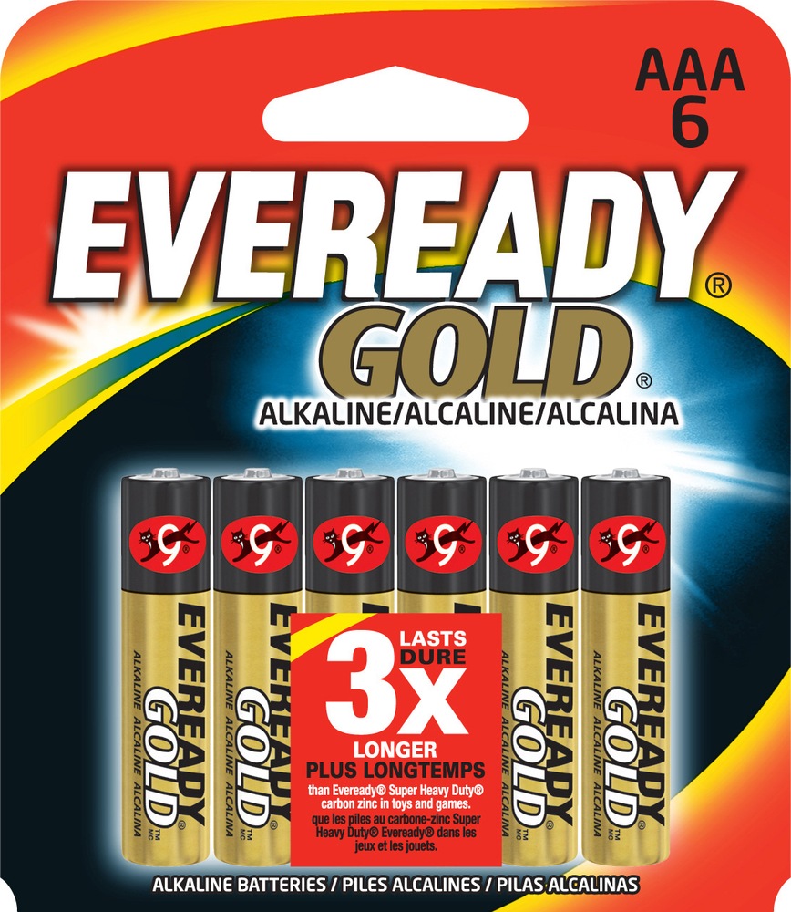 Eveready Gold Alkaline AAA Batteries, 6pk Canadian Tire