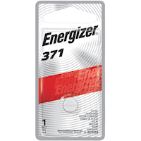 Energizer Silver Oxide 1-pk 370/371 1.5V / 1.5 Volt Button Cell Battery Front_Flat