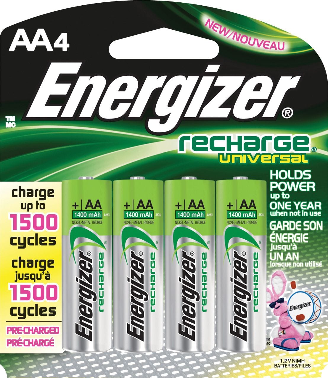 2 x Piles ENERGIZER Rechargeable AA